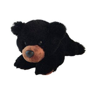 Aurora Flopsie Sullivan Black Bear Plush 12" Stuffed Animal Toy Laying Down 2022